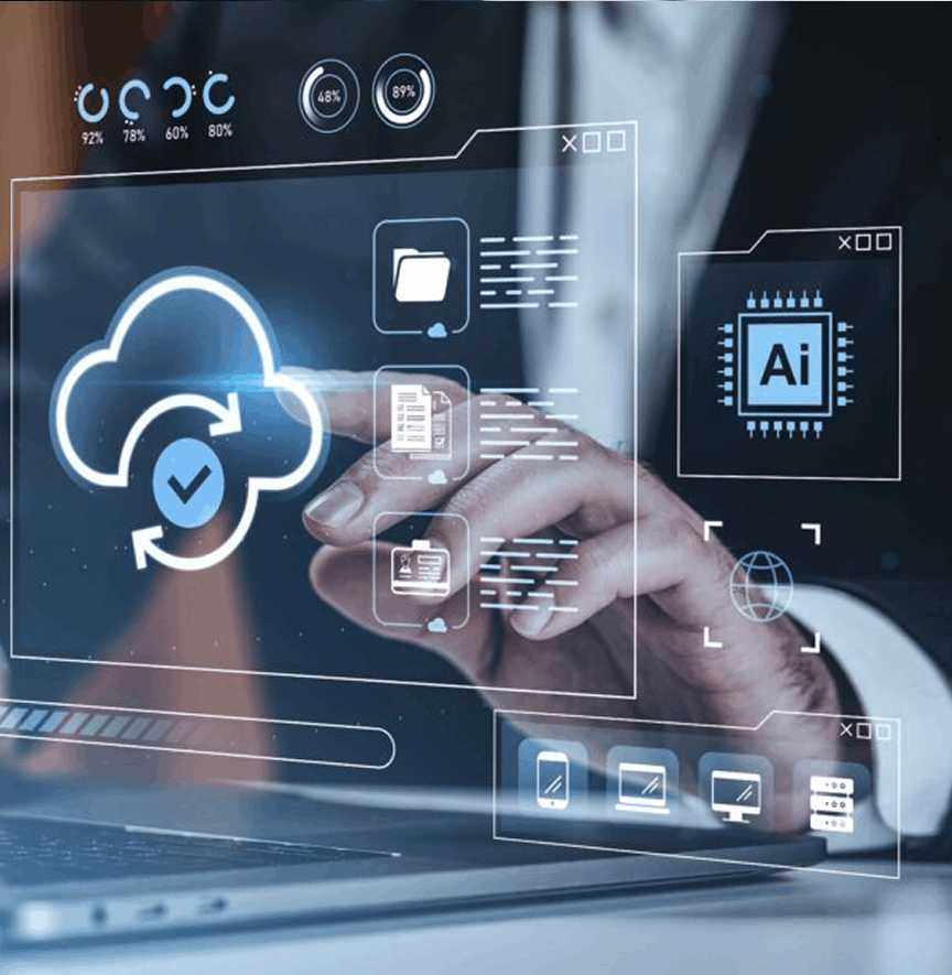 Man finger touch check mark, digital documents and files hologram. Copy space, business process approval documents, quality, confirmation, check, validation, approval, checkbox